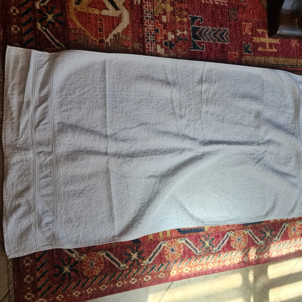 Eguptian Cotton Carrara Oasis Made in Italy White Luxury Plush Towels Set/3